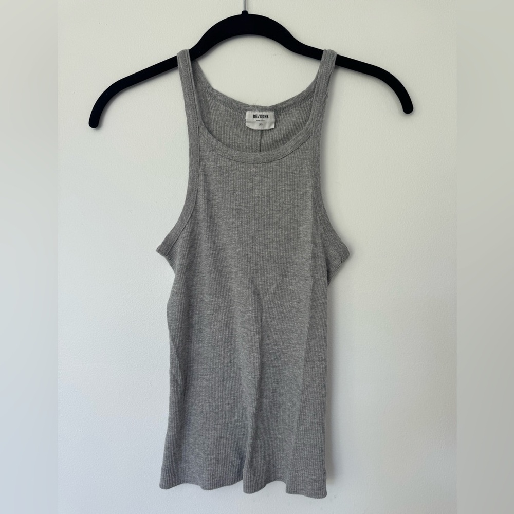 Re/Done Ribbed Fitted Tank Top - Picture 3 of 4